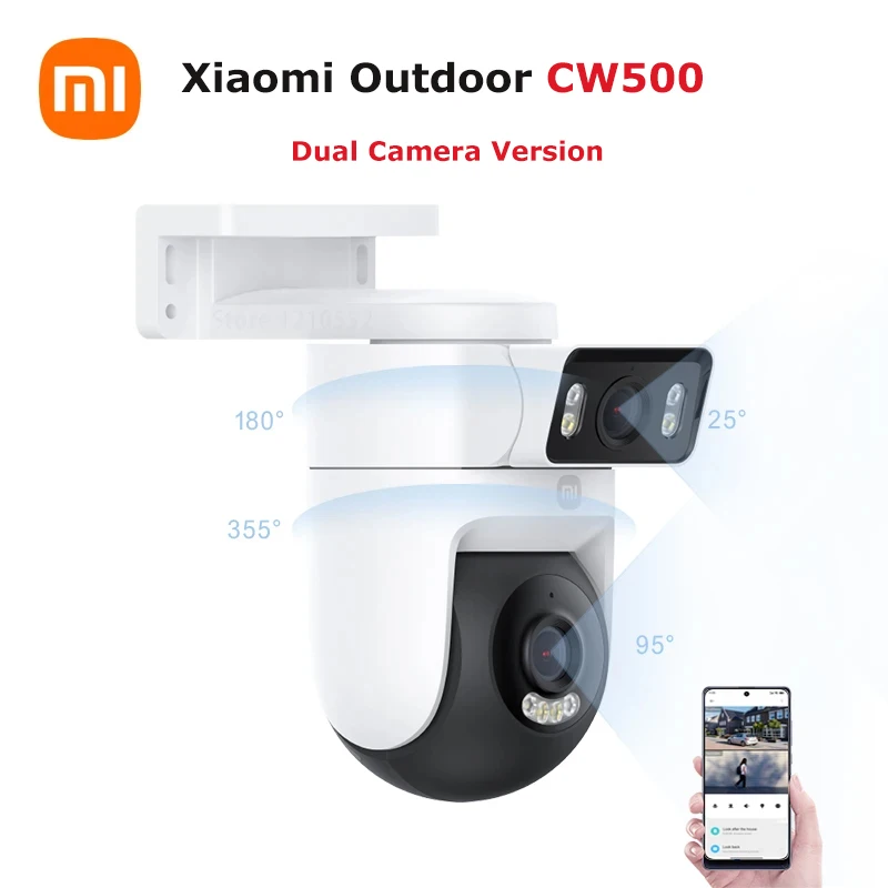 NEW Xiaomi Outdoor CW500 Dual Camera Version IP66 Security Protection CCTV AI Detection Full-Color Night Vision Smart Home