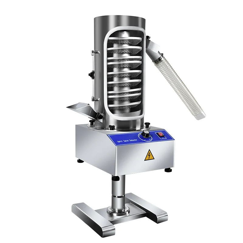 Top-spinning tablet sieve machine, stainless steel drum tablet powder removal and polishing machine