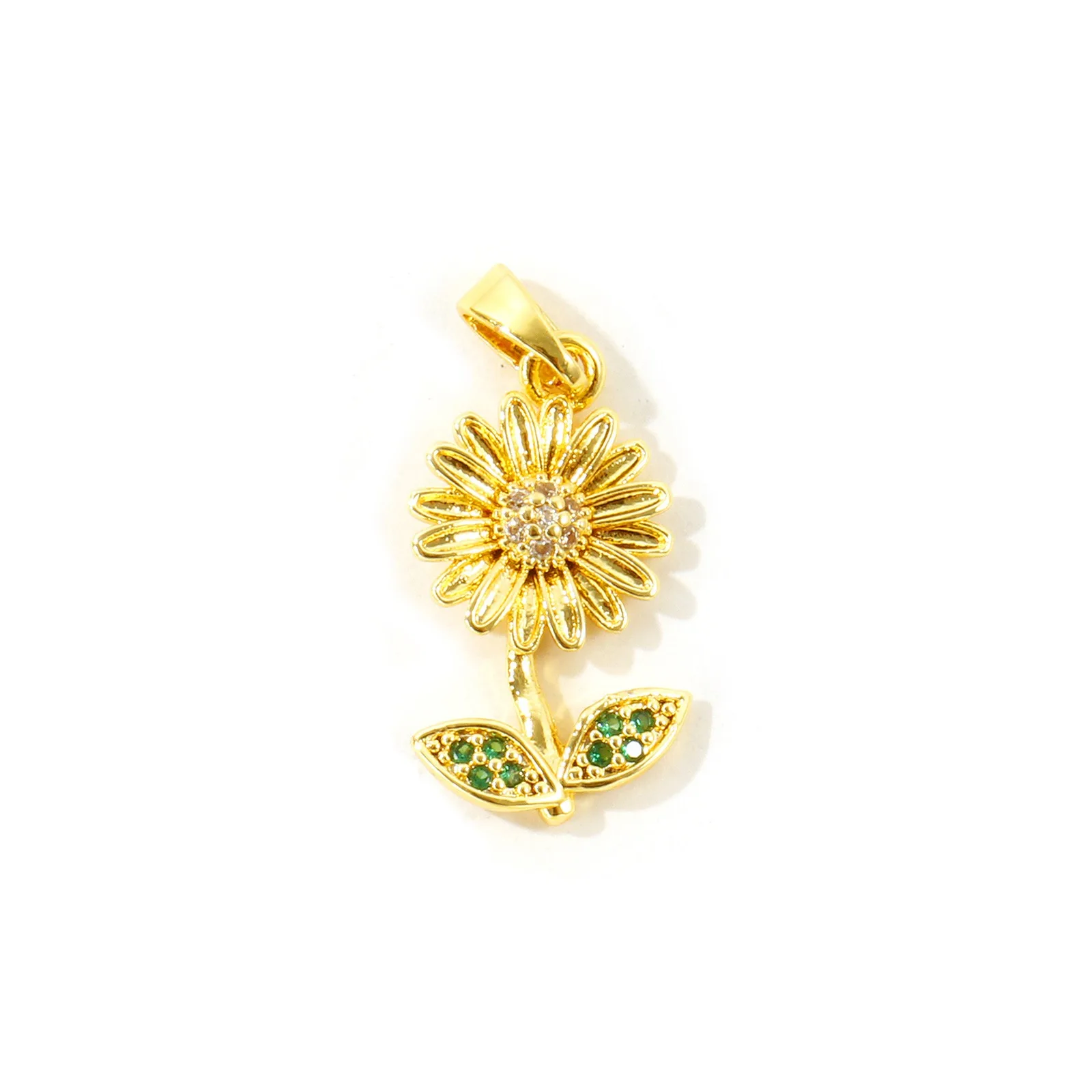 2 Stück Mini-Blumen-Schmetterlings-Libellen-Anhänger aus Zirkonia, 18K vergoldetes Messing, Anhänger für DIY-Halsketten, Schmuckherstellung, Großhandel – Detail 1