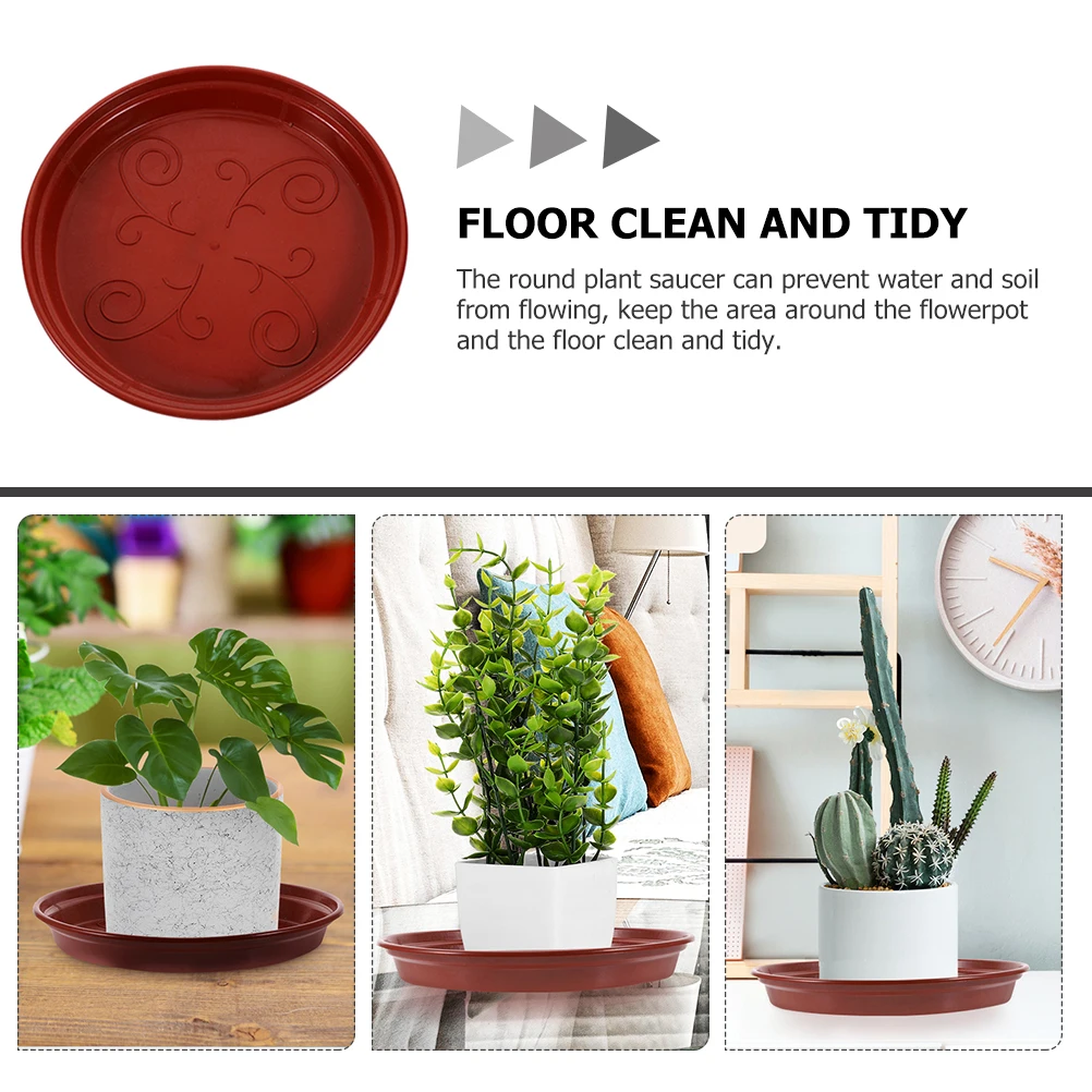 

10 Pcs with Pallet Flower Pot Mat Plastic Drip Tray Bottom Bracket Planter Saucer Saucers