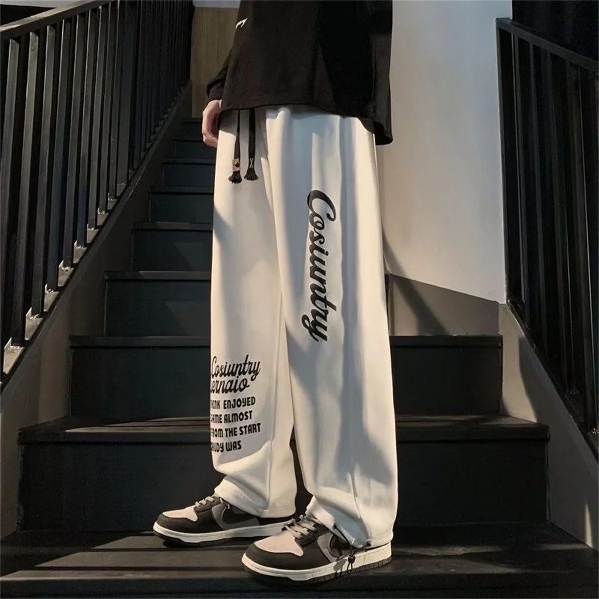 

Summer Fashion Trends Men's Pants Baggy Casual Pants Versatile Loose Straight Leg 2025 New Trend All Matching Men Long Pants