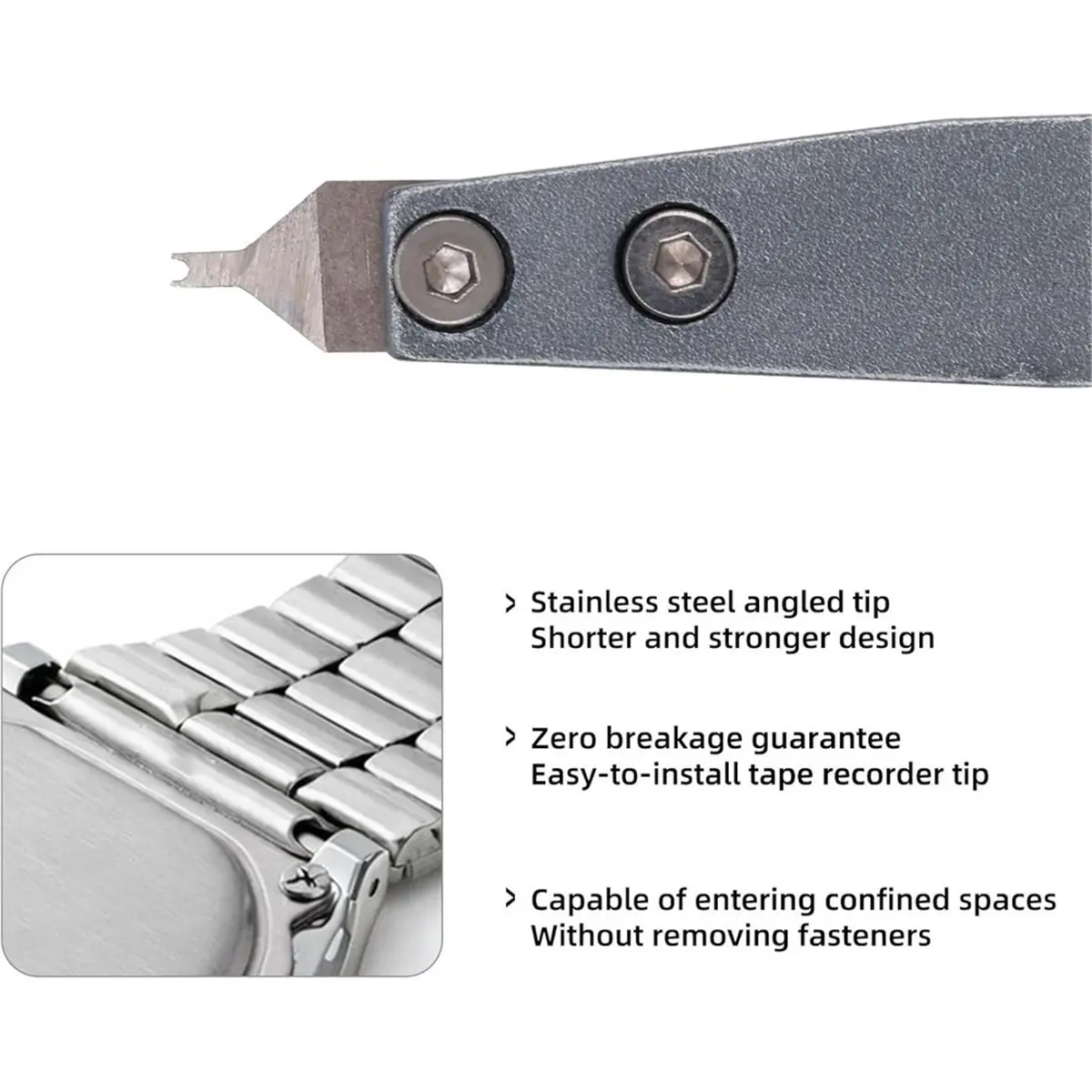 HOUSEHOLD*GOOD Watch Spring Bar Tweezers, Metal Y-Shaped Spring Bar Repair Tool Accessories for Watch Strap Band Replacing