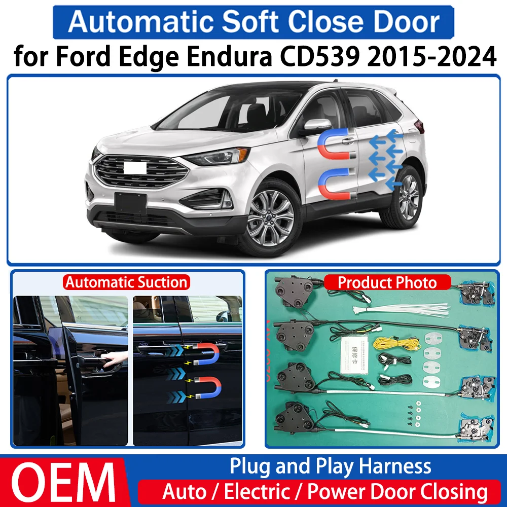 

for Ford Edge Endura CD539 2015-2024 Car OEM Automatic Soft Close Door Electric Suction Kit Auto Power Closing System Plug＆play