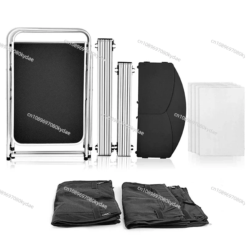 

Outdoor Camping Folding Table with Large Storage Organizer Lightweight Aluminum Camping Kitchen Cooking Station with Carry Bag