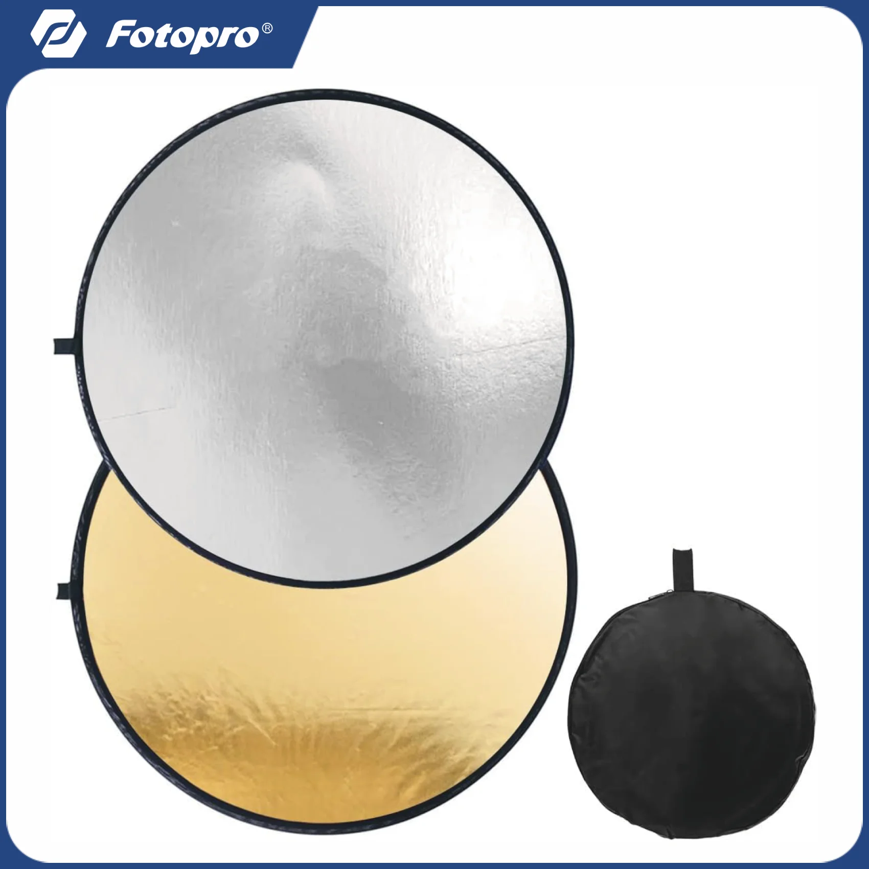 

Fotopro Photography Reflector 2 in 1 30CM 60CM 80CM 110CM Collapsible Light Reflector for Shooting Silver Gold