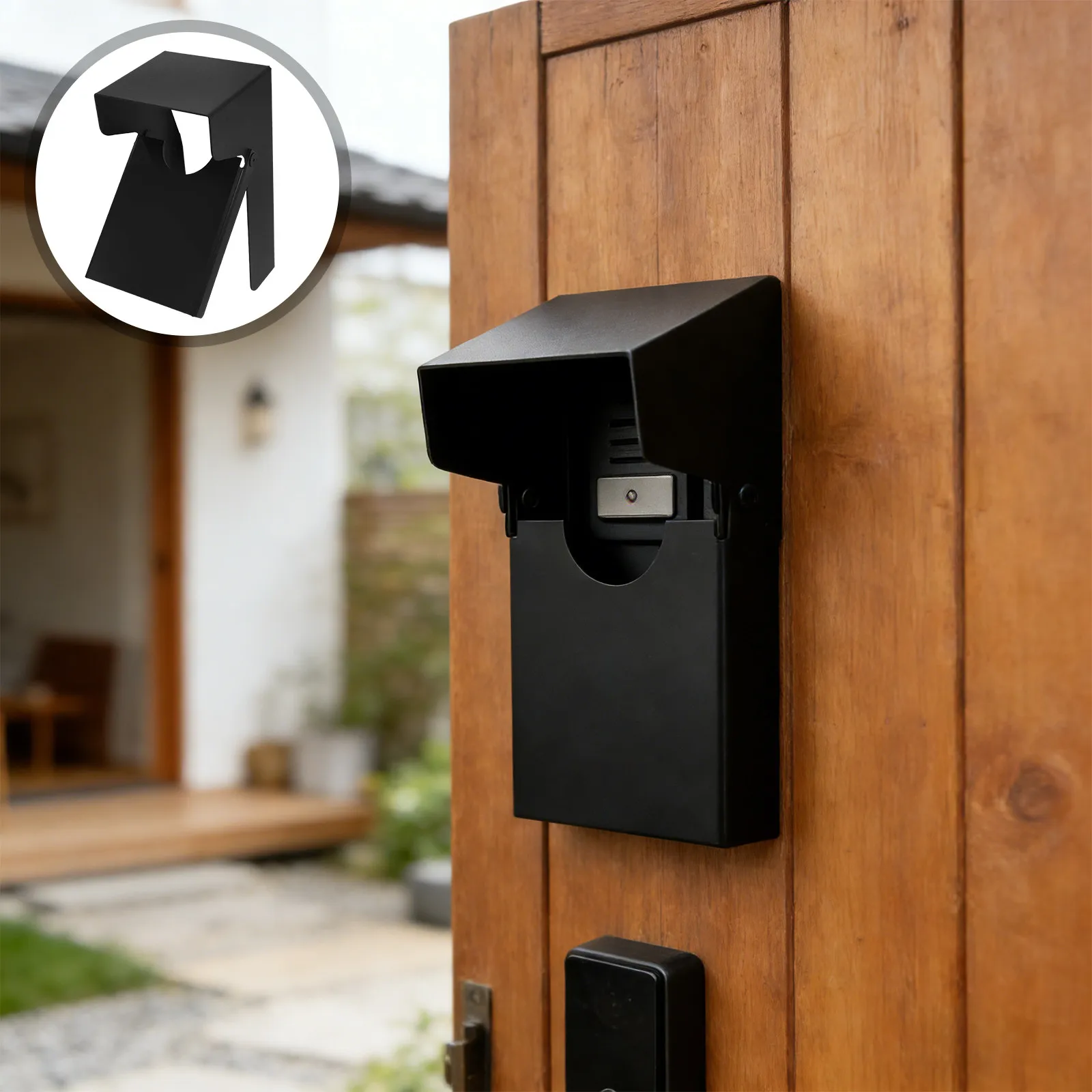 Outdoor Doorbell Rain Shield Universal Waterproof Dustproof Protective Cover Sunshade Guard for Video Doorbell Access Control