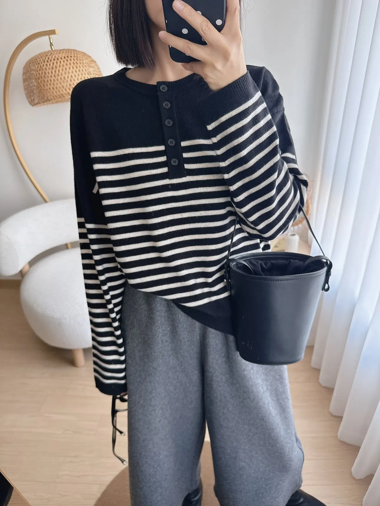 

Comfortable Knitted Base Layer Women's Top Color Blo Striped Design Long Sve Button up Floral Ice Cr Patterned