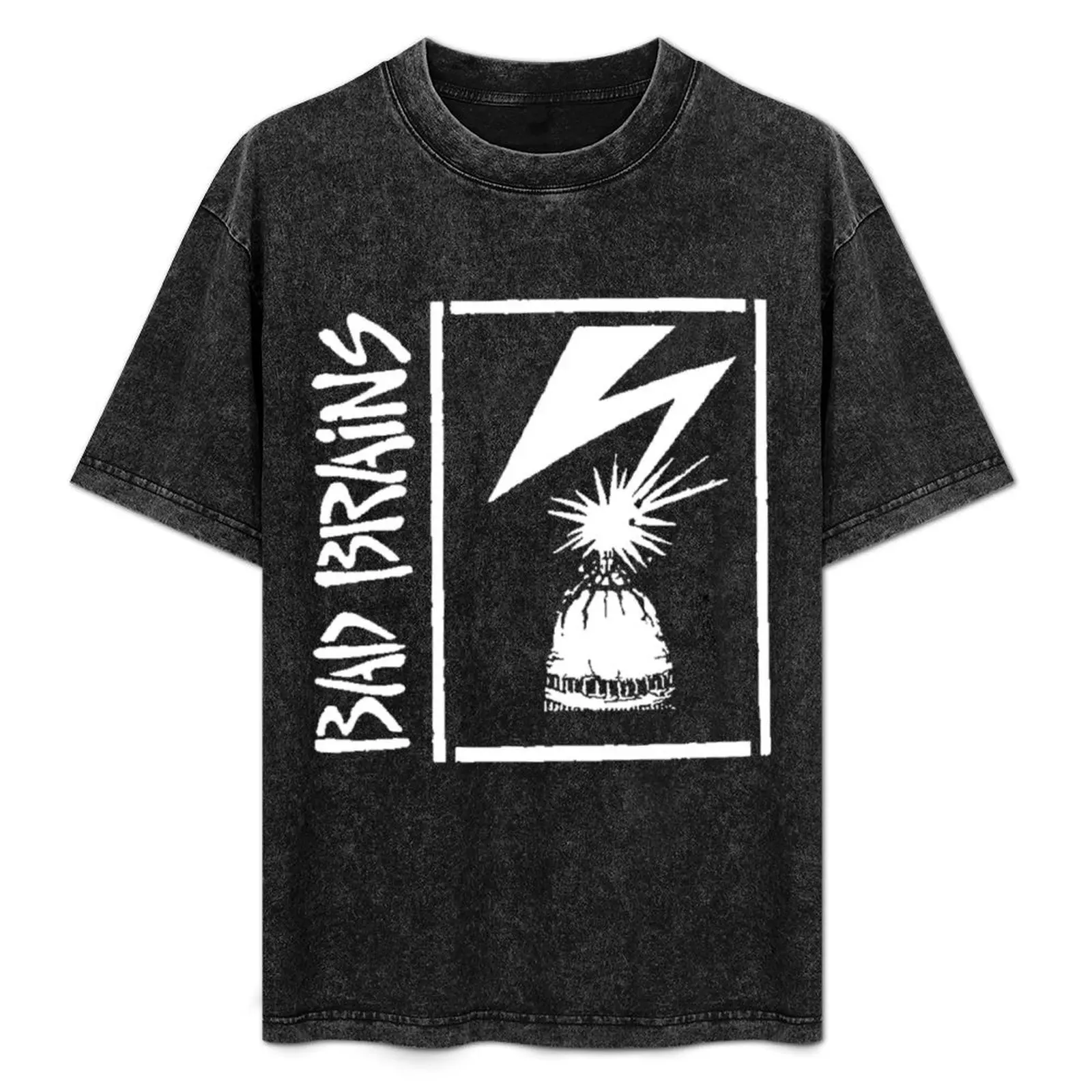 

full bad brains capitol stencil logo Genres Hardcore punk T-Shirt Casual Streetwear Short Sleeve Tee