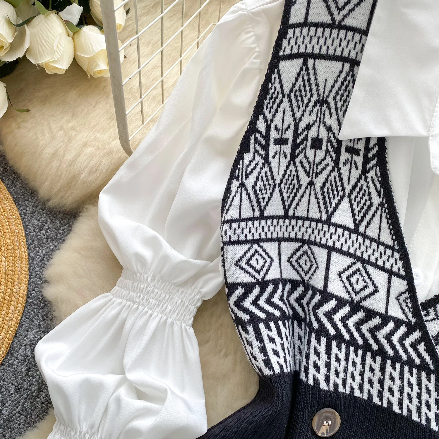 Women Blouses Shirt Turn Down Collar Full Sleeve Tops Slim Fit Work Y2k Streetwear Elegant Shirts Casual Tight Waist Autumn