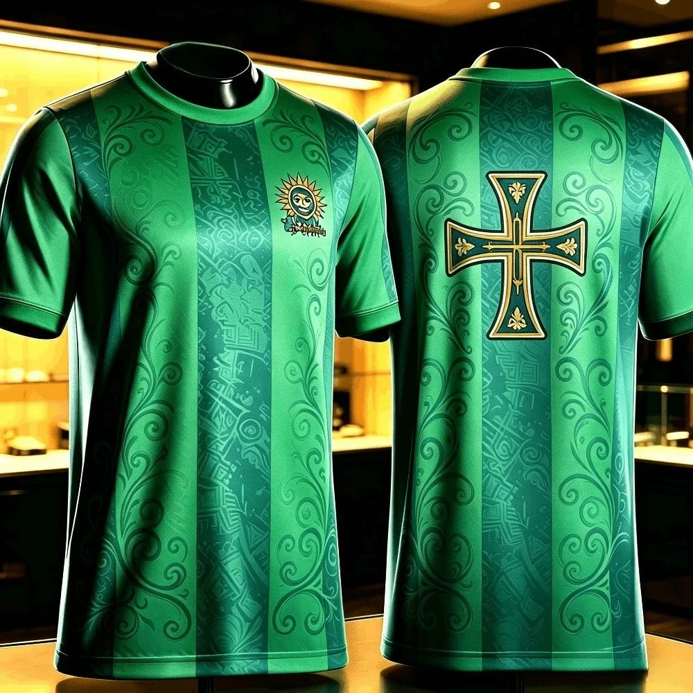 Nova Edição Camiseta de Futebol Argentina Masculina e Feminina Moda Verão Estampa Casual Manga Curta Esportiva Infantil
