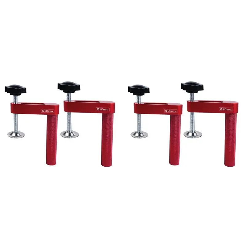 

Y42A-4Pcs Зажимы для столярных столов, фиксаторы для отверстий, алюминиевые настольные фиксирующие зажимы - прижимные зажимы 20 мм