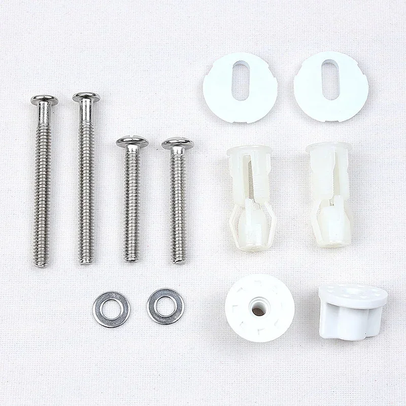 

2Sets Universal Type Stainless Nylon Toilet Seat Hinges Screws Bolt Nut Fixing Repair Fittings Tool for Toilet Cover Accessories