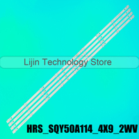 LED Backlight bar for Tv 50inch HRS_SQY50A114_4X9_2W_MCPCB 12mm_V2 Vivax TV-50UHD123T2S2SM TV-50UHD122TZS2 AKAI AKTV5036S