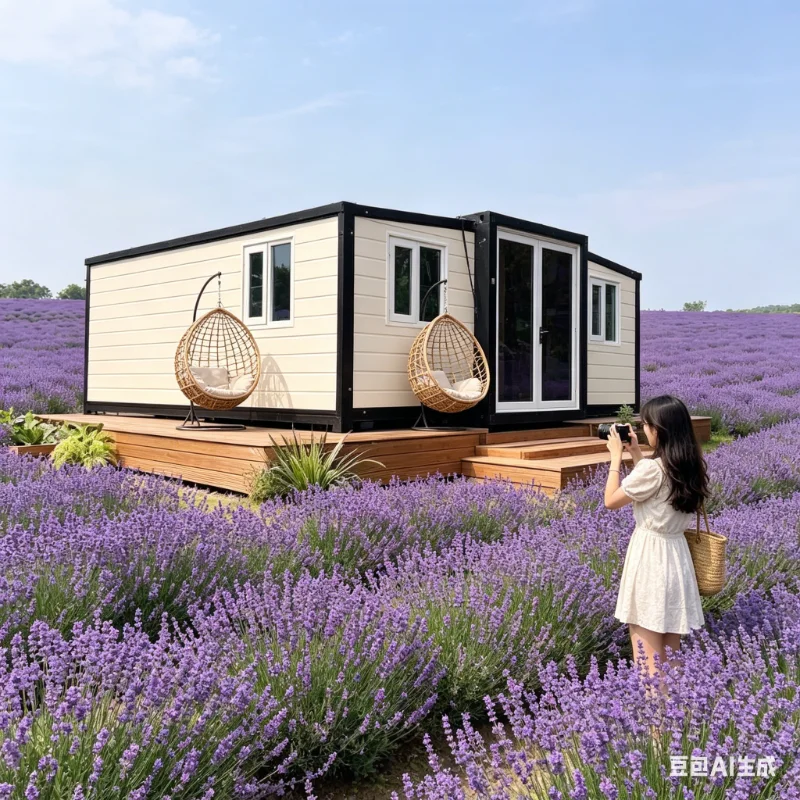 Expandable Container House Manufacturer Direct Wholesale 20ft 40ft Luxury Detachable House Mobile Tiny Home Vacation Room Cabins