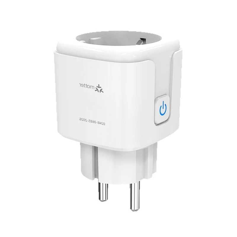 Smart Plug Outlet Tuya Matter With Voice Control Timer Function 16A Smart Socket Outlet With Metering EU Plug-[jyqn A78G]