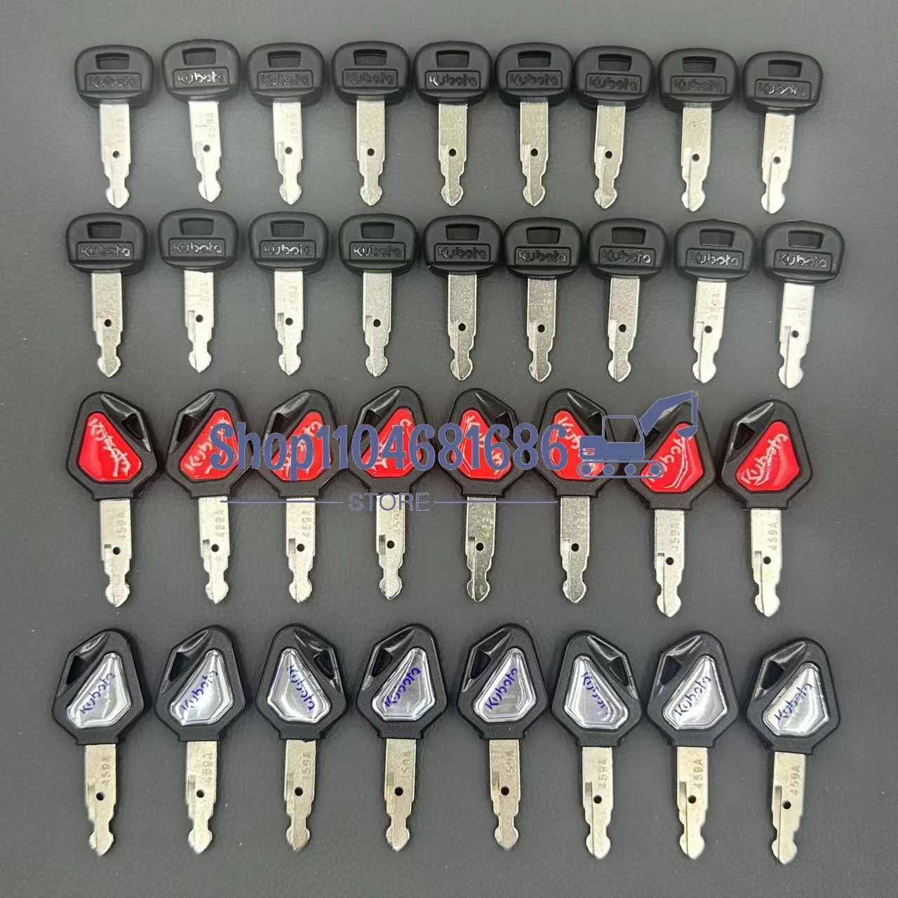 

10/30Pcs for Kubota Excavation Key U15 20 30 35 KX151 155 165 185 Ignition Start Key
