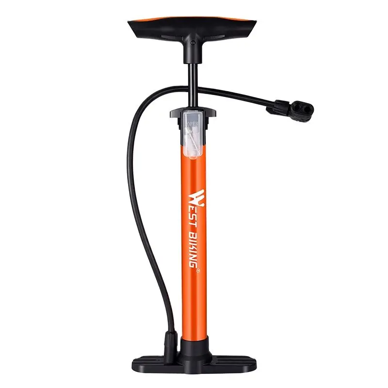 AliExpress West Biking WEST BIKING 160PSI High Pressure Pump Schrader Presta MTB Bicycle Floor Pump Cycling Air Pump Tire Ball Motorcycle Car Inflator