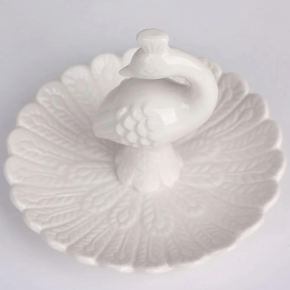 Jewelry Plate Porcelain Ring Dish Tray Earrings Storage Trinket for Women Trays