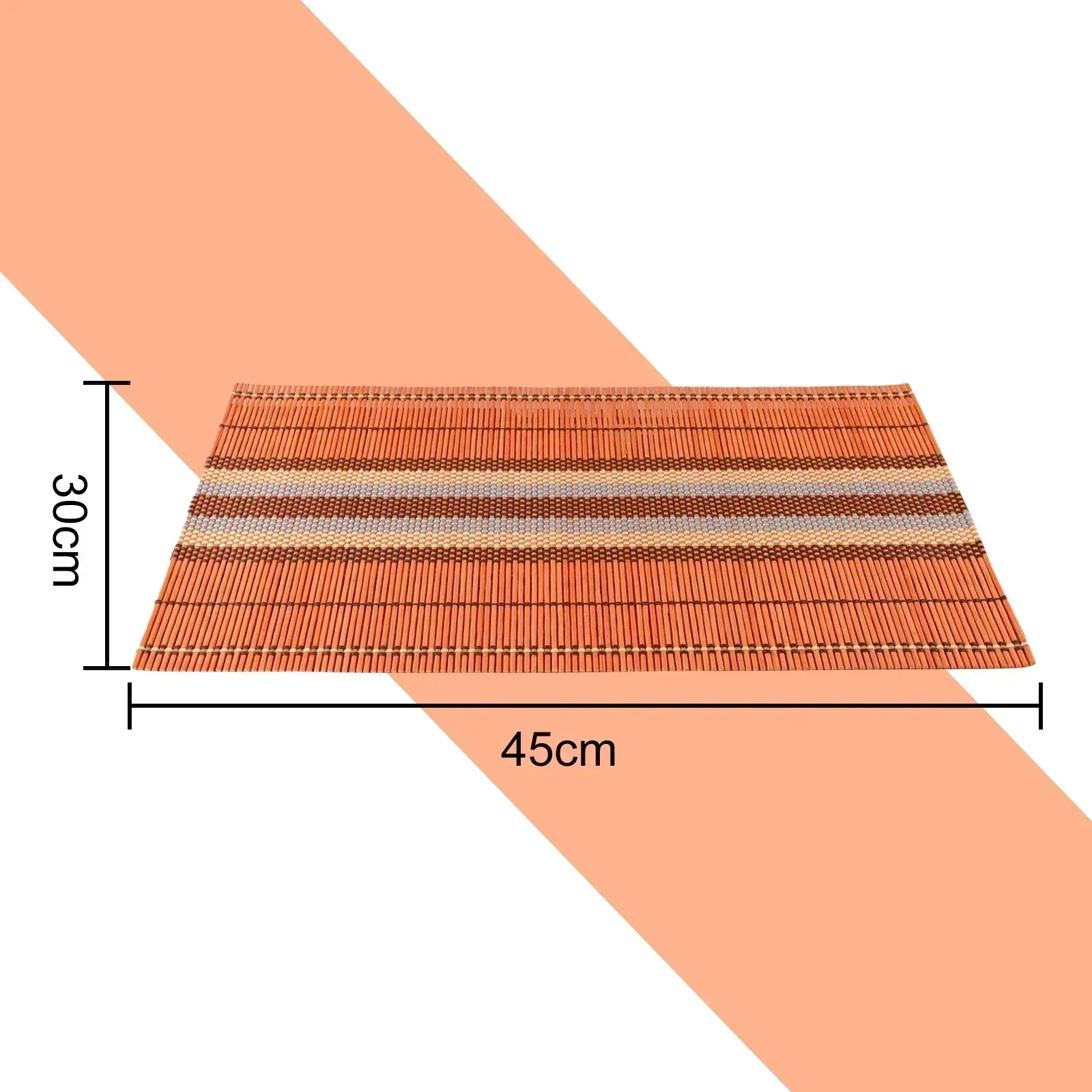 Durable Bamboo Dining Placemats 5pcs Woven Ribbed Table Mats AntiSlip & Heat Resistant Protect Your Furniture