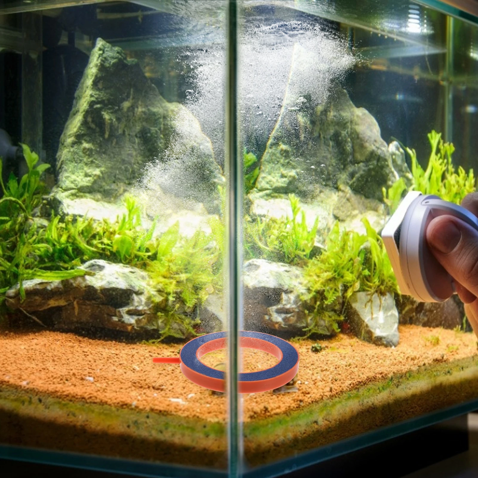 

2 Pcs Hydroponics Aerobic Pump Bubble Stone Diffuser Plastic Fish Tank Air Bubbler