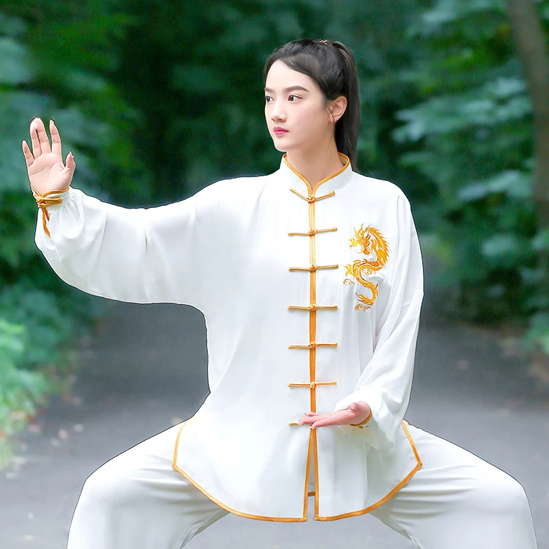 Tai Chi Kung Fu Suit Chinese Traditional Martial Arts Uniform for Women and Men Fluid Drape Breathable & Comfortable