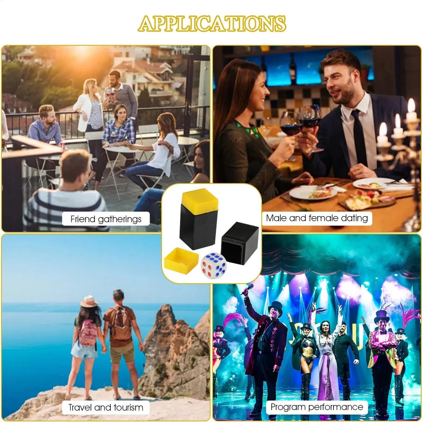 マジックダイスゲーム 面白いダイスおもちゃ 楽しい子供向けいたずらギフト、マジックショーのための簡単なクローズアップトリック小道具 実用的なジョーク