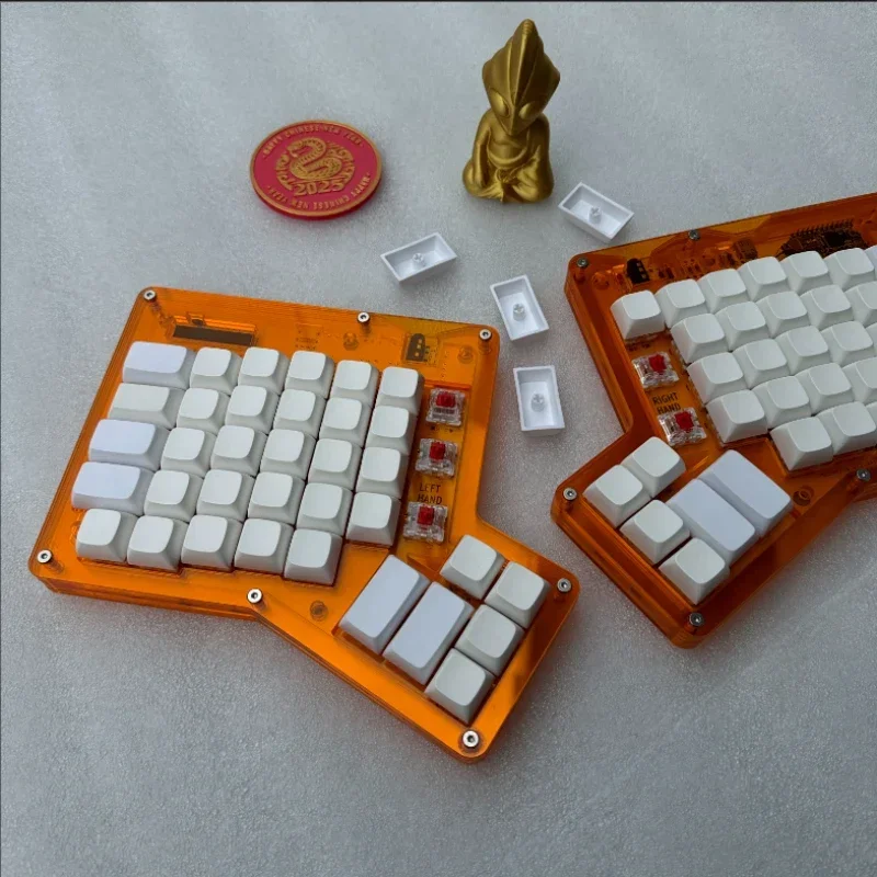 

Ergodox Split Machinery Keyboard Kit Customized Acrylic Material Hot Swap MX Switch Wired Single-mode Split Keyboard Ergonomics