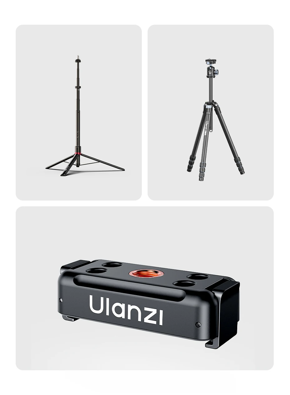 Ulanzi MA37 Schnellverschluss-Mini-Stativ mit Überkopfgriff für DJI Osmo Action 6/Osmo Nano mit 1/4'' Gewinde und Arca-Swiss-Basis – Detail 12