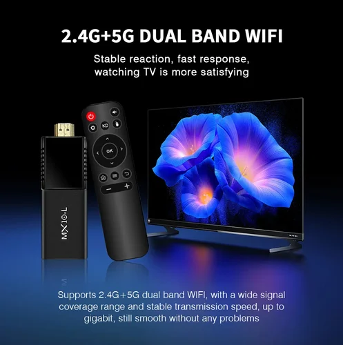 Imagen 2 del producto 4K Stick TV MX10 L S905L con 4GB DDRIII RAM y 64GB EMMC WiFi 2.4G BT4.0 Dispositivo de transmisión de TV Control remoto por infrarrojos incluido