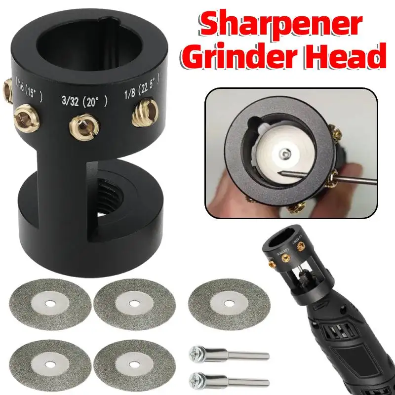 

Tungsten Sharpener Multi Angle & Offsets Tungsten Grinder with Wheels & Connecting Rod with Cut Off Slot for Most Rotary Tools