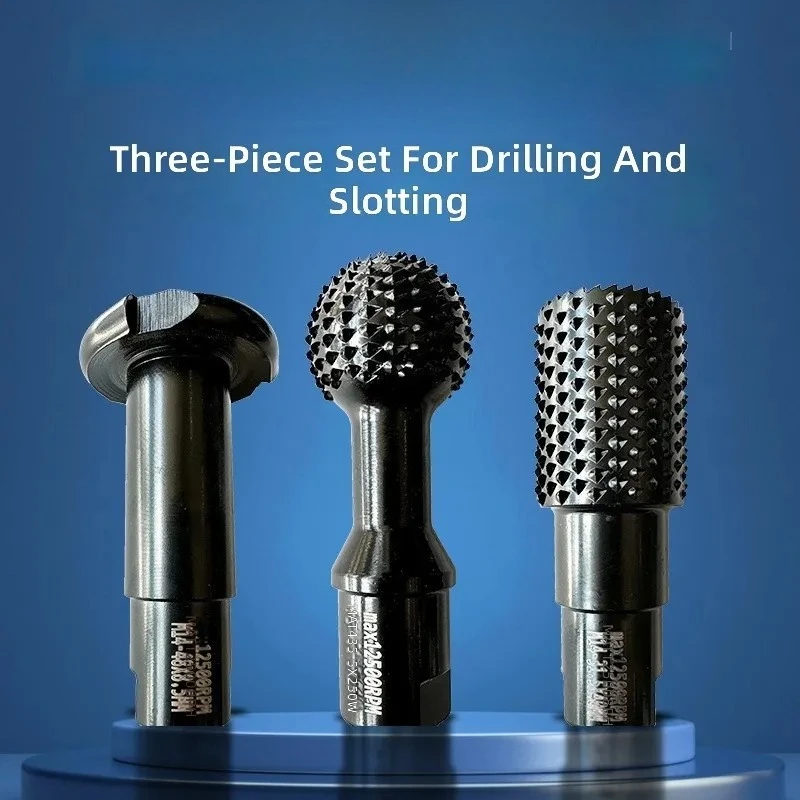 for Woodworking Slotter Grinding Opening Reaming Ball Chisel 3 in 1 Tool Set