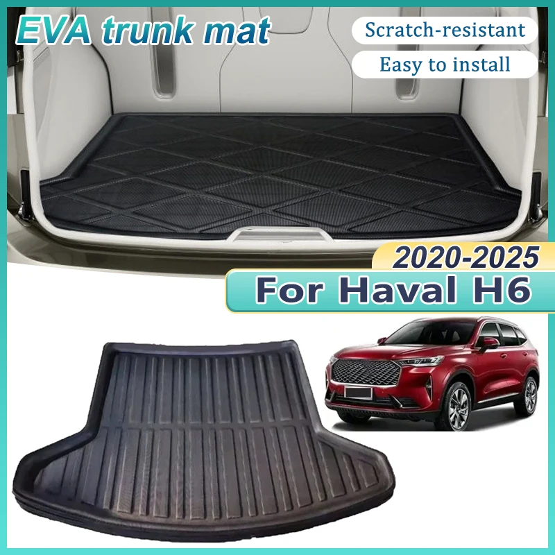 Car Rear Trunk Mat For GWM Haval H6 3rd Gen 2020~2025 2022 2023 Luggage Liner Tray Waterproof Anti-scratch Floor Pad Accessories