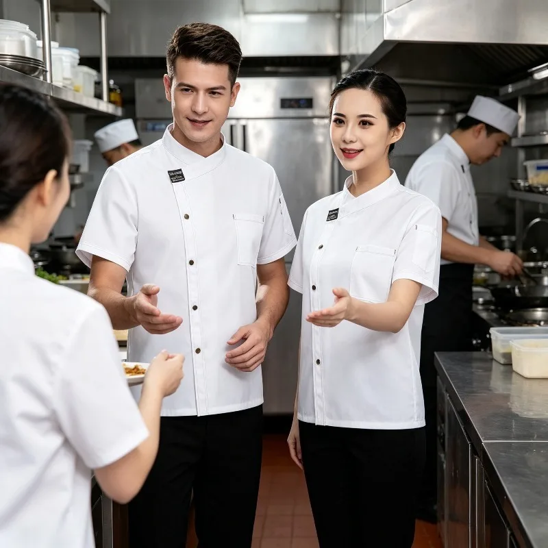 moisture-absorbing-and-sweat-wicking-chef's-work-clothes-restaurant-cafeteria-restaurant-kitchen-specific-work-clothes