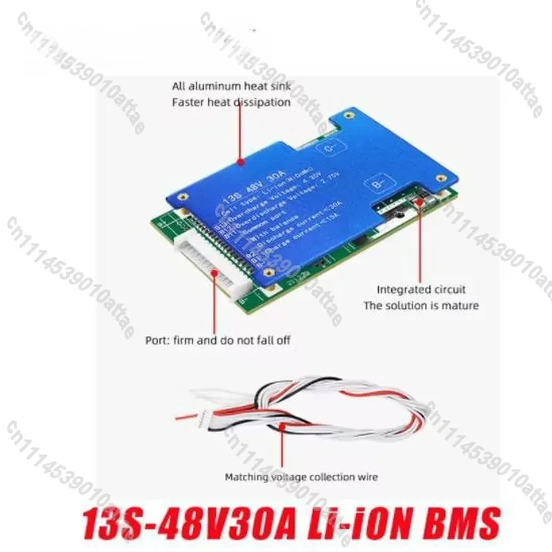 Compatible With 48V 13S Lithium Ion Battery 30A BMS Balance Protection Board For Electric Vehicle E Bike Scooter Pack