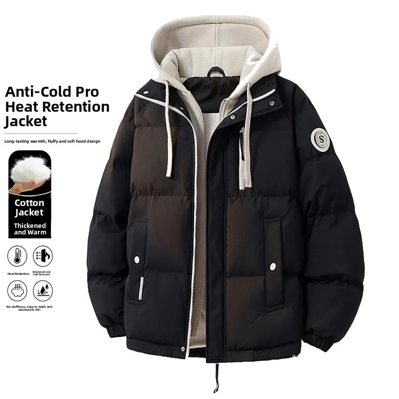 

Модная молодежная зимняя куртка-пуховик с капюшоном для мужчин, теплая, свободного кроя, из полиэстера, эксклюзивно онлайн...