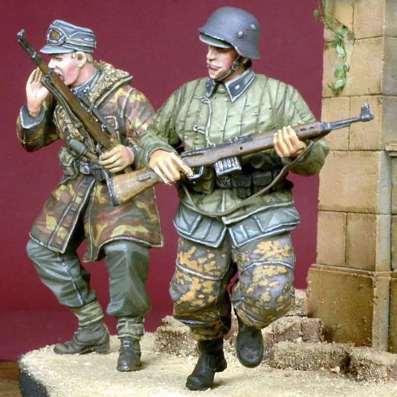 Analyste de figurines en résine, modèle GK, deux personnes, sans scène, thème militaire, non assemblé et non peint, 301PC, 1/35