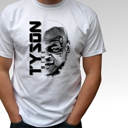 Mike Tyson White T-Shirt Boxing Top - New 100% Cotton Short Sleeve O-Neck T-shirt Casual Mens Top