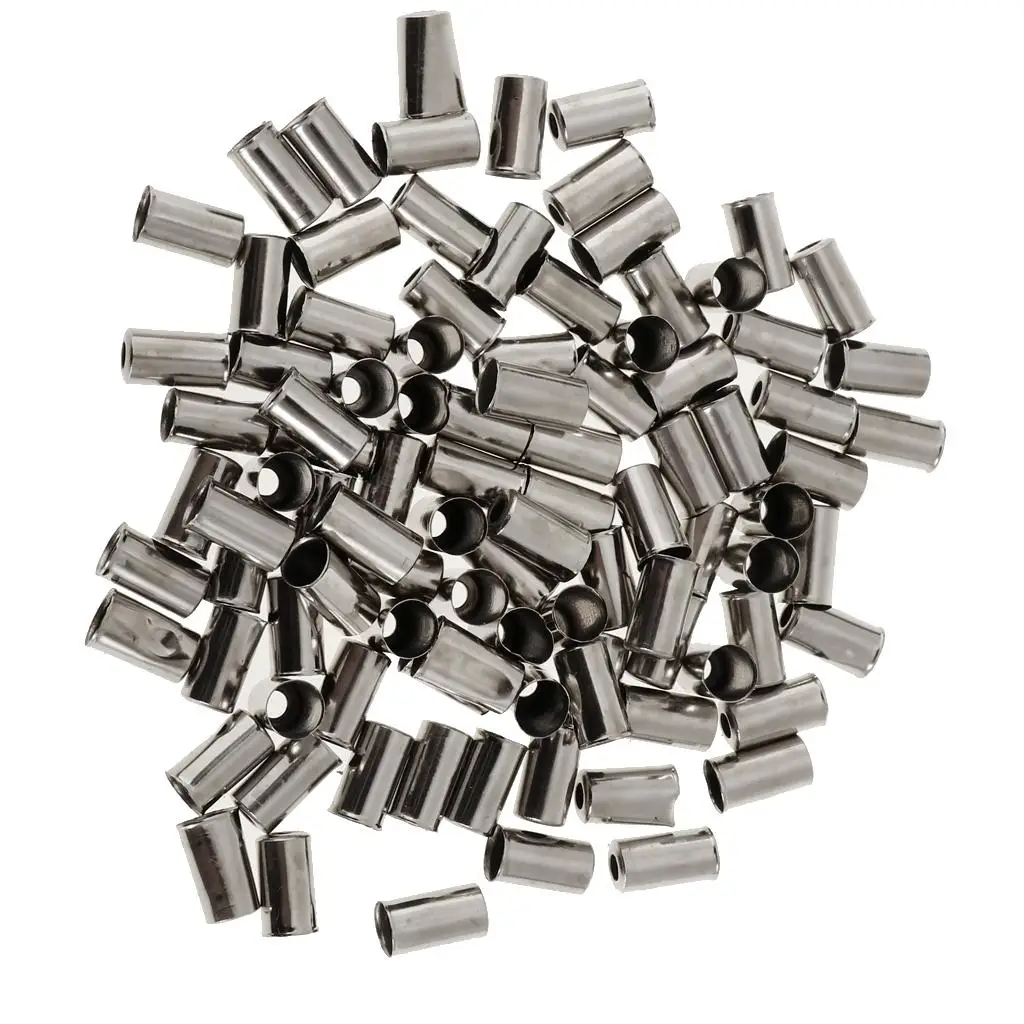 100 Pcs Aluminum Bike Brake 5mm s End Ferrules Caps