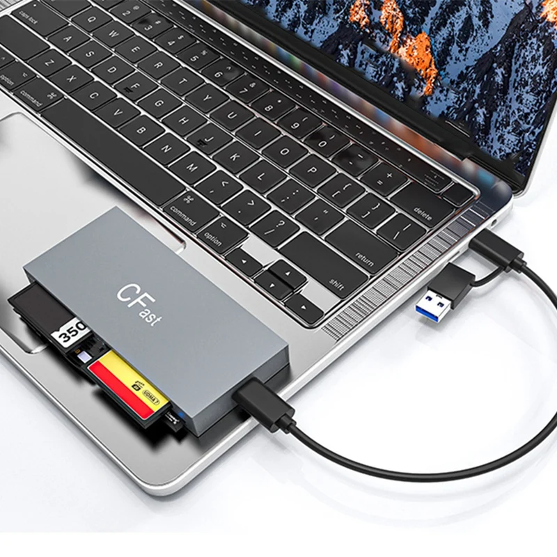 Cfast قارئ بطاقة الكاميرا للهاتف المحمول والكمبيوتر اللوحي ، قارئ بطاقة الذاكرة ، 6 بطاقات في نفس الوقت ، CF ، MS ، SD ، TF ، XD
