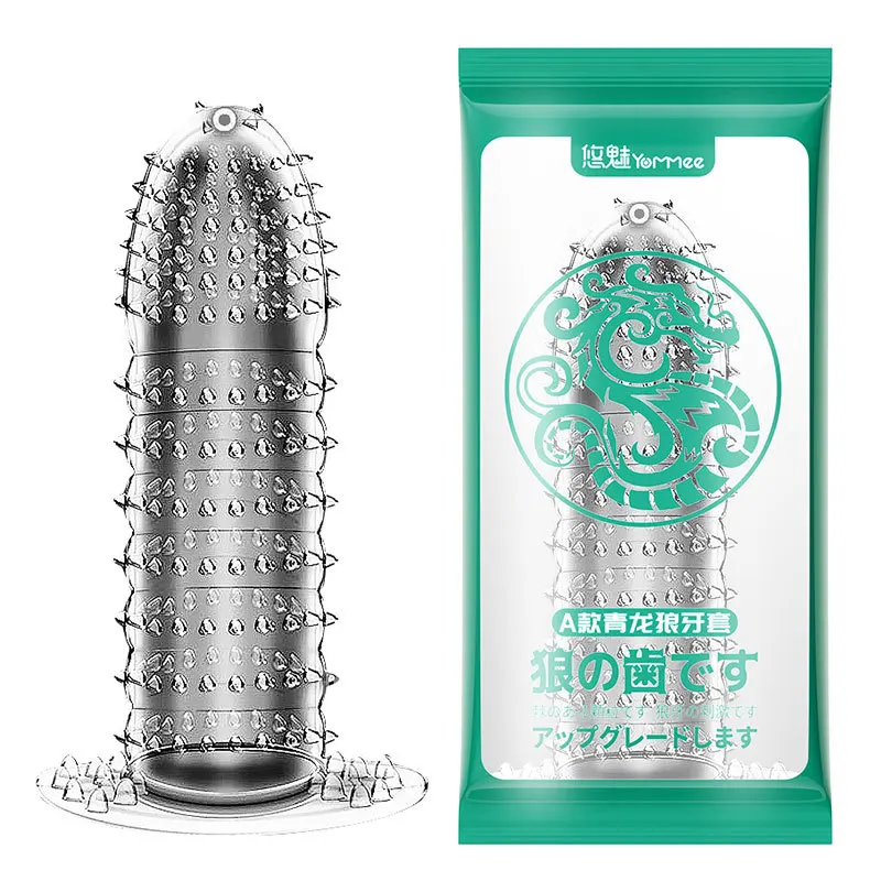 Condones de cristal para hombre, anillo extensor de cubiertas de pene, Juguetes sexuales para adultos, de larga duración, sexo, tienda