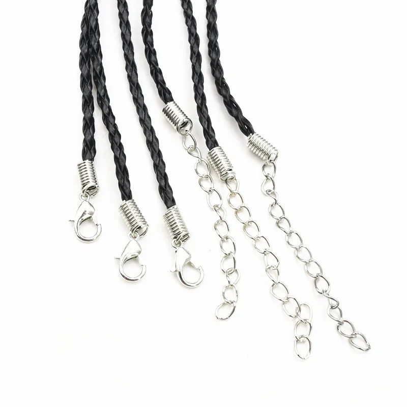 30-100pcs Stainless Steel Spring Crimp Clasps Leather Cord Ends End Caps Connectors For DIY Bracelet Necklace Jewelry Making