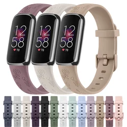 Engraved TPU Band For Fitbit Inspire 3 Strap Flower Bracelet Adjustable Wristband For Fitbit Inspire 3 Watchband Replacement