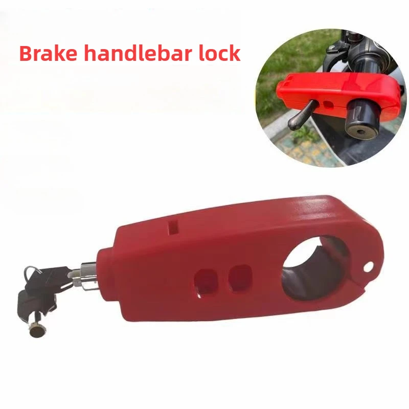 AliExpress Motorcycle Handlebar Lock Front Brake Lever Throttle Accelerator Grip Locks Universal Scooter Motor Anti-theft Safety Brake Lock