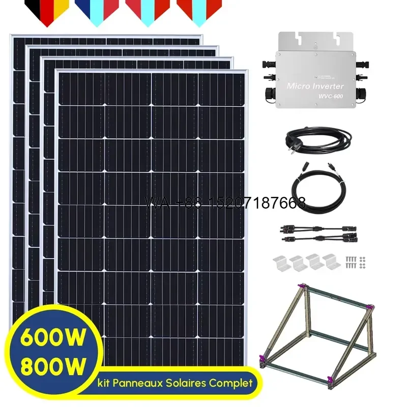 Wmwmnu for Leroy Merlin Solar Panel Kit Plug and Play Photovoltaic Balcony System Full Home Energy Solution High Efficiency