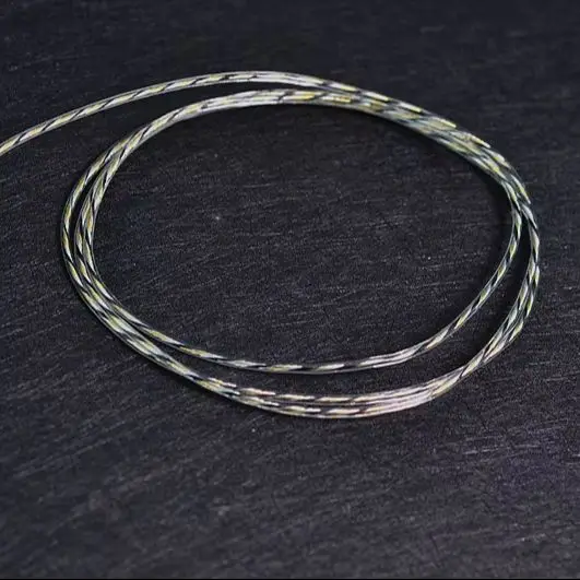26AWG سبائك البلاديوم الذهبية والفضة + الفضة النقية المطلية مع كابل سدادة الأذن DIY من الجرافين الذهبي