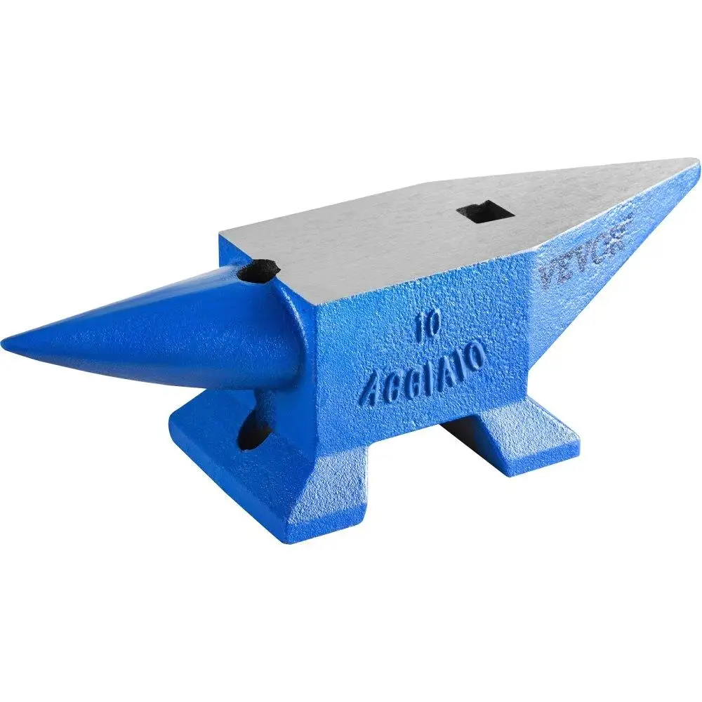 

Single Horn Steel Anvil 22 Lbs Blacksmith Anvil Round Square Hole Forge Tool Rugged Durable Metalsmith Tool For Jewelers and