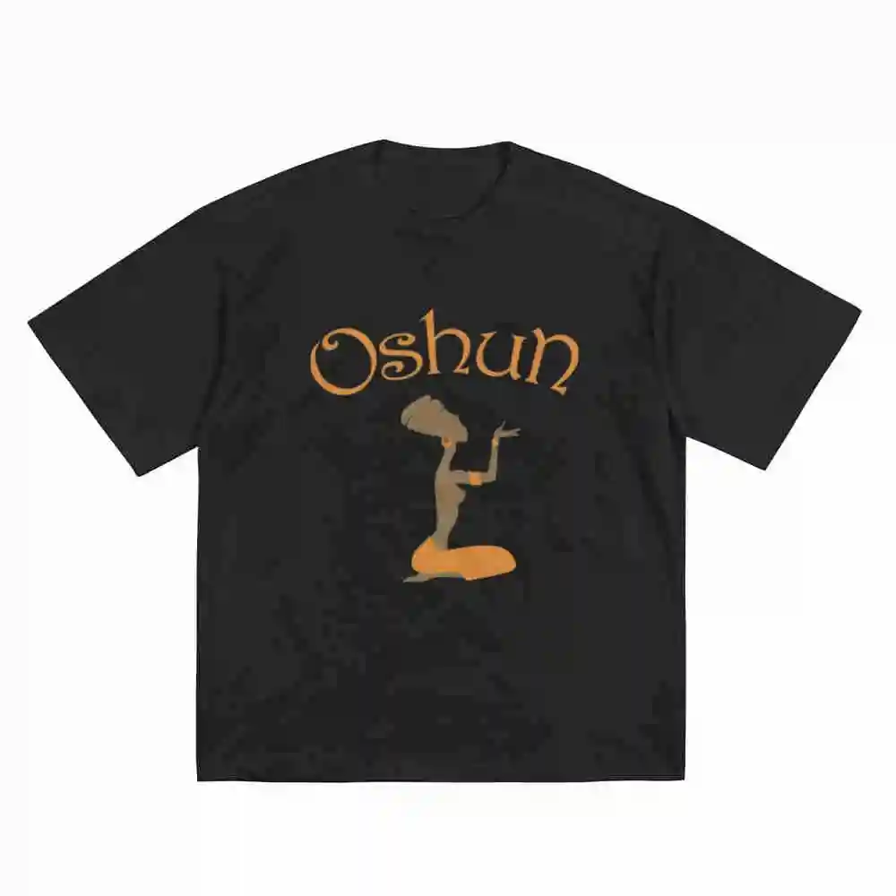 Oshun Orishas Goddess Oxum Ifa Yoruba Religion Short Sleeve Tee 100% Cotton T-Shirt