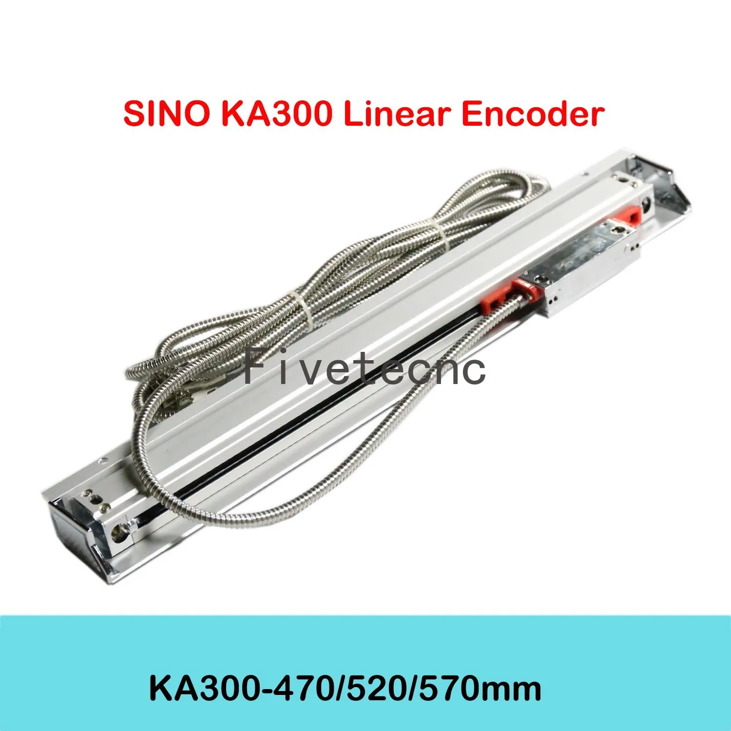 SINO KA300-470 520 570mm Travel Optical Linear Glass Scale 5micron 1um RS422 EIA-422-A Signal Linear Encoder