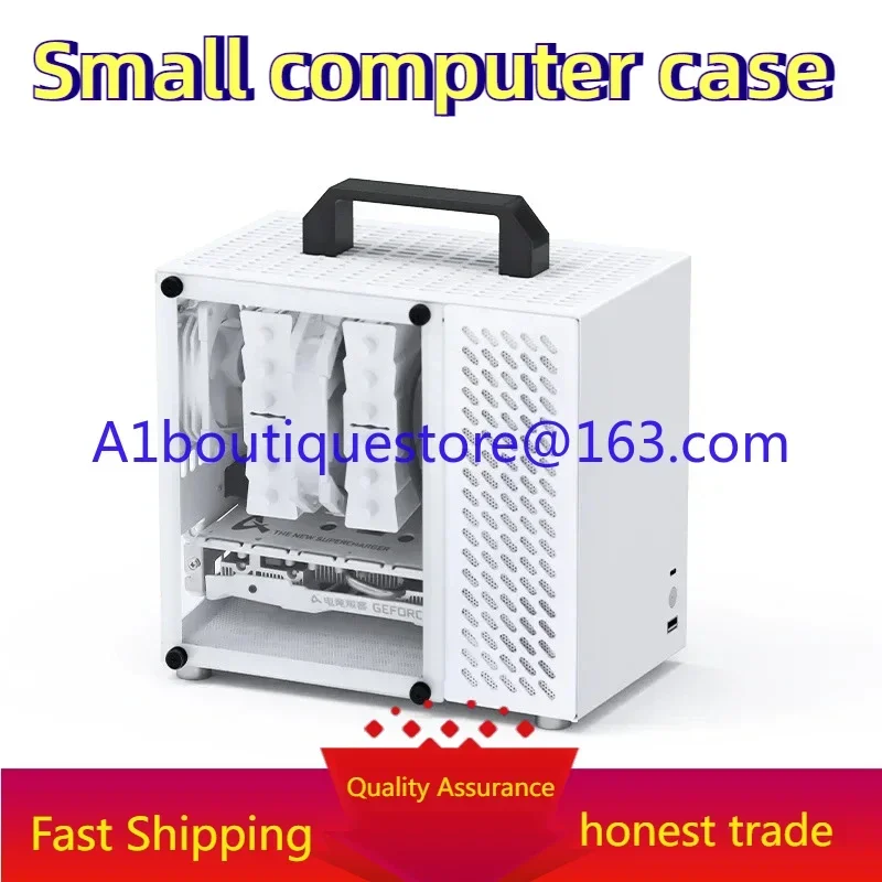 

U35 chassis ITX portable side transparent desktop computer sfx power supply mini small all aluminum chassis non K66