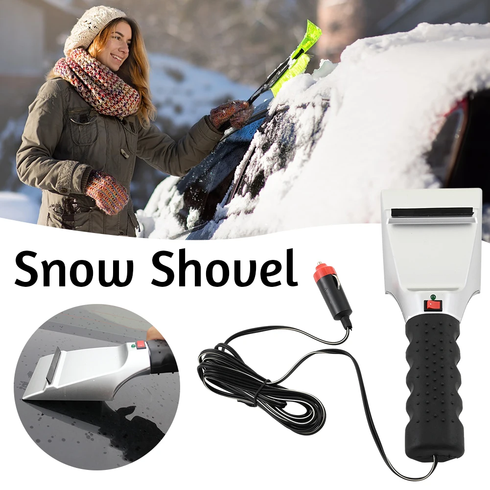 12V Car Vehicle Heated Snow Shovel Portable Emergency Snow Removal Shovel For Road Traveling